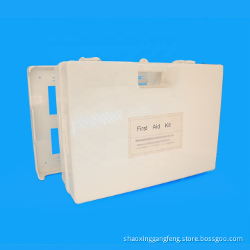 China manufacturer white plastic emergency home outdoor use medical first aid kit box